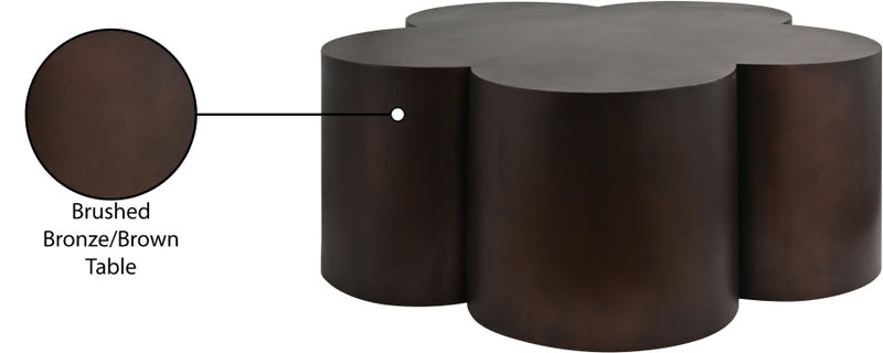 Lucky Iron Coffee Table in Brown - 99099Brown-CT