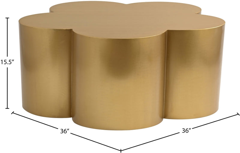 Lucky Iron Coffee Table in Gold - 99099Gold-CT