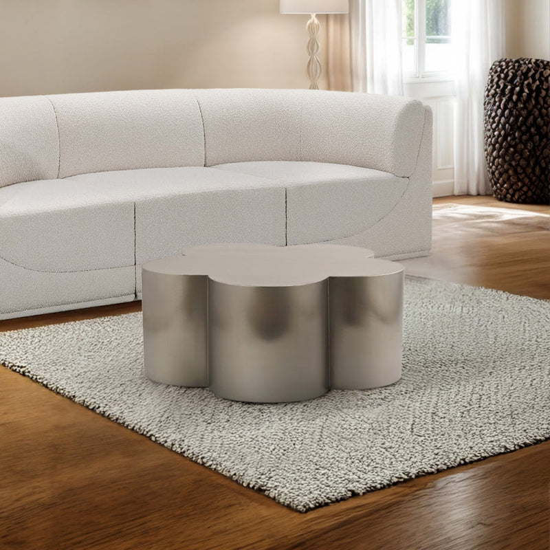 Lucky Iron Coffee Table in Silver - 99099Silver-CT