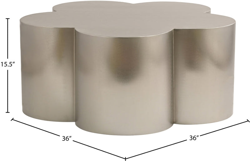 Lucky Iron Coffee Table in Silver - 99099Silver-CT