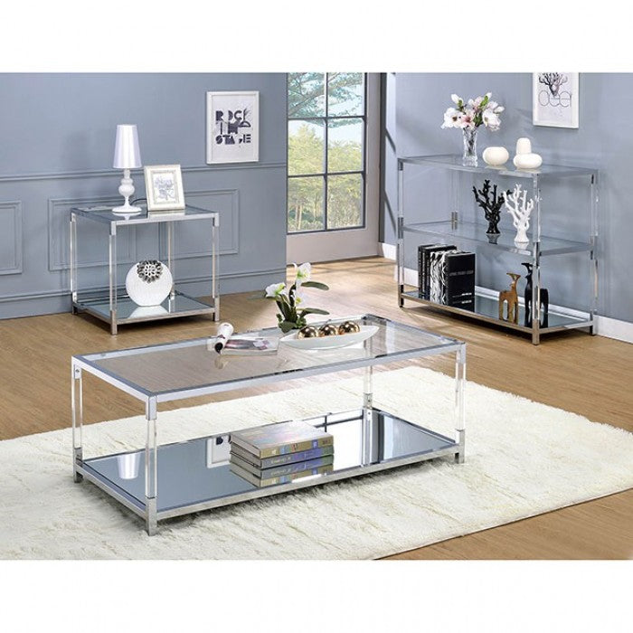 Ludvig Chrome/Clear Coffee Table - CM4153C