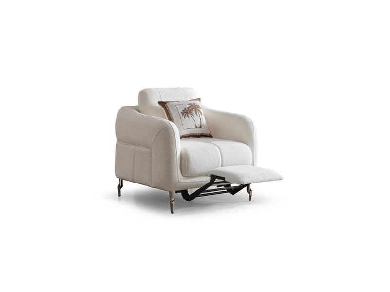 Lugano 3-pieces (Sofa & Loveseat & Relax Chair) Livingroom in Cream - Brick - 200-ELIF-LUG-A227-321R