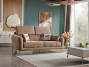 Lugano 3-pieces (Sofa & Loveseat & Relax Chair) Livingroom in Cream - Brick - 200-ELIF-LUG-A227-321R