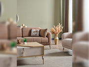 Lugano 3-pieces (Sofa & Loveseat & Relax Chair) Livingroom in White - 200-ELIF-LUG-A225-321R