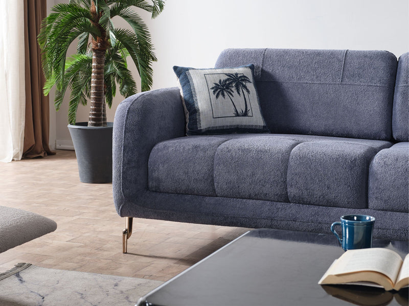 Lugano Convertible Loveseat in Dark Grey - 200-ELIF-LUG-A226-2