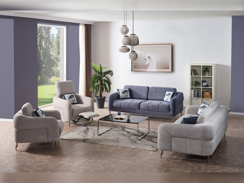 Lugano Convertible Loveseat in Dark Grey - 200-ELIF-LUG-A226-2