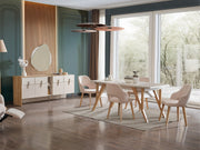Lugano Diningroom (Consol With Mirror & Dining Table & 6 Dining Chair) - 200-ELIF-LUG-A222-DT-6-SET