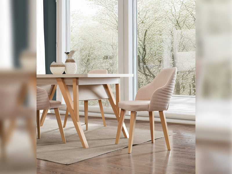 Lugano Diningroom (Consol With Mirror & Dining Table & 6 Dining Chair) - 200-ELIF-LUG-A222-DT-6-SET