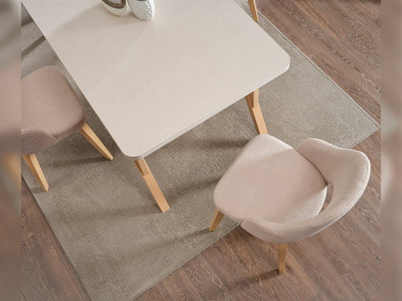 Lugano Diningroom (Consol With Mirror & Dining Table & 6 Dining Chair) - 200-ELIF-LUG-A222-DT-6-SET