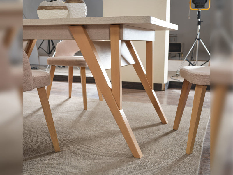 Lugano Diningroom (Consol With Mirror & Dining Table & 6 Dining Chair) - 200-ELIF-LUG-A222-DT-6-SET