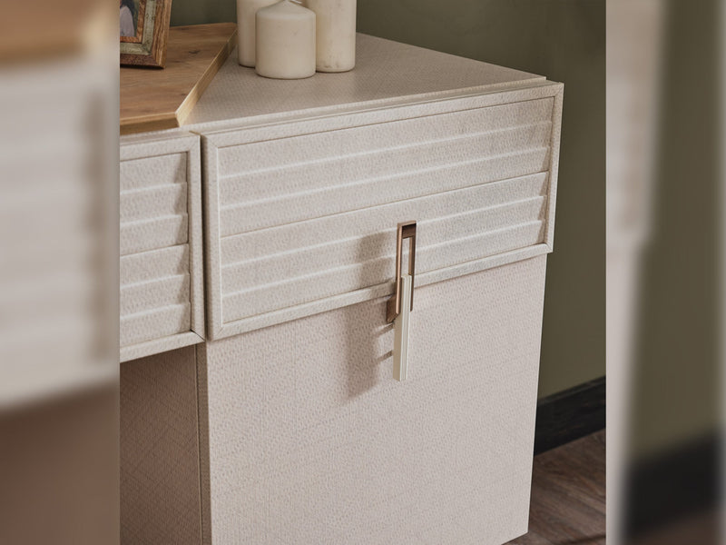Lugano Dresser With Mirror & Ottoman - 200-ELIF-LUG-A221-DR