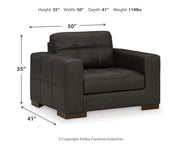 Luigi Chair and Ottoman in Thunder - PKG015458