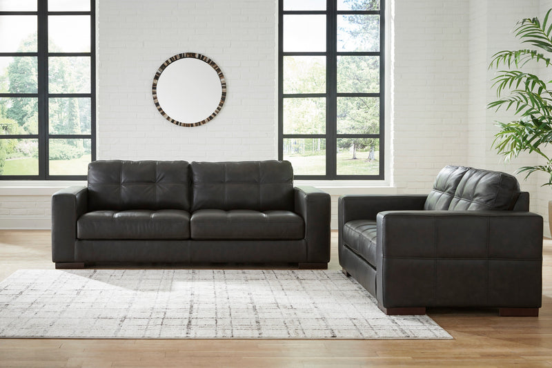 Luigi Thunder Leather Living Room Set - Gate FurnitureLiving Room Set