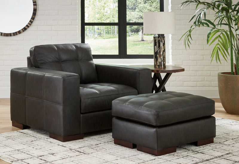 Luigi Thunder Leather Living Room Set - Gate FurnitureLiving Room Set