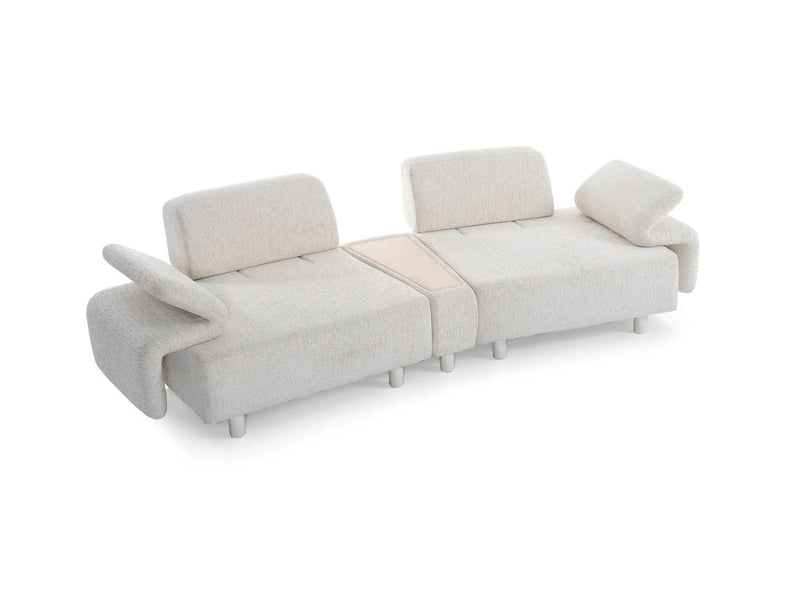 Luma 4-pieces (Sofa & Module Sofa & 2 Chair) Livingroom in Cream - Brown - 200-ELI-LUM-TRNT-06-TRNT-10-3311