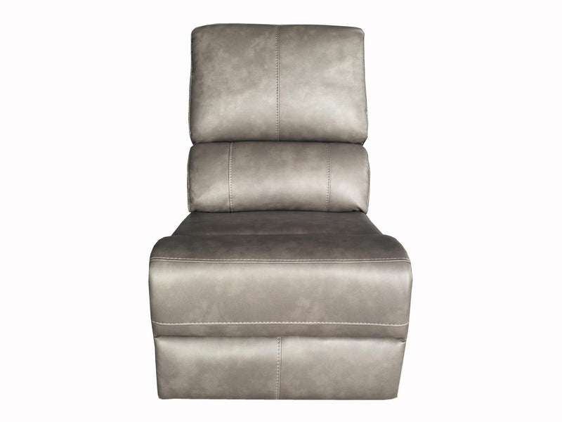 Lumen Leatherette Modular Sectional Armless Chair Charcoal - 600520AC