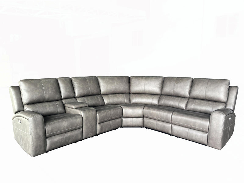 Lumen Leatherette Modular Sectional Armless Chair Charcoal - 600520AC