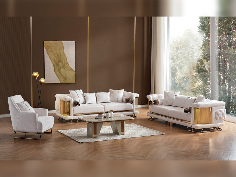 Lumina Stationay Sofa in White - 200-ELIF-LUM-A544-3