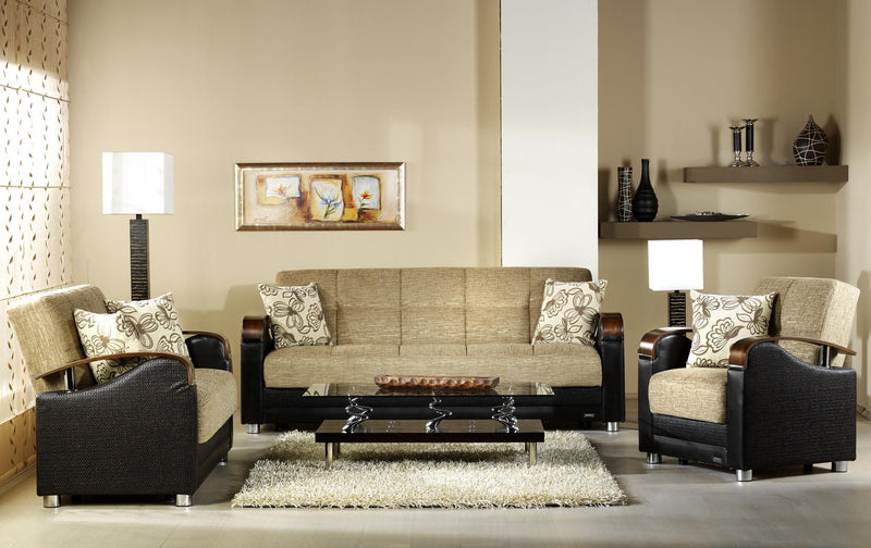 Luna Sleeper (Fulya Brown) Living Room Set - Gate FurnitureLiving Room Set