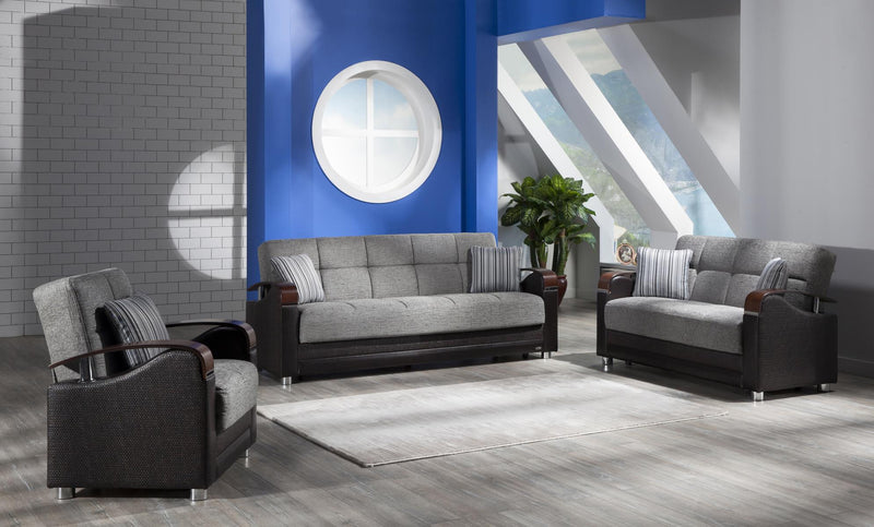 Luna Sleeper (Fulya Gray) Living Room Set - Gate FurnitureLiving Room Set
