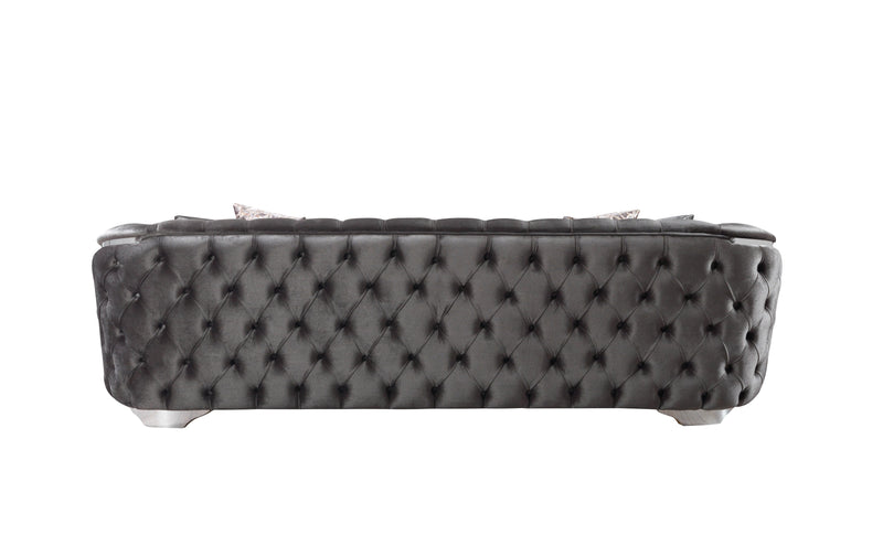 Lupino Gray Velvet Sofa & Loveseat - Gate FurnitureLiving Room Set