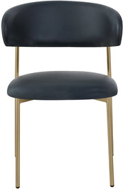 Lupita Vegan Leather Upholstered Dining Chair in Black, Set of 2 - 759Black-C