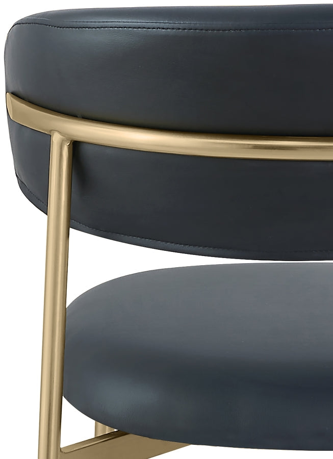 Lupita Vegan Leather Upholstered Dining Chair in Black, Set of 2 - 759Black-C