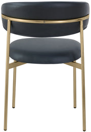 Lupita Vegan Leather Upholstered Dining Chair in Black, Set of 2 - 759Black-C