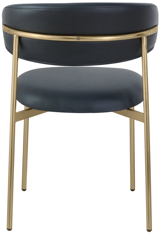 Lupita Vegan Leather Upholstered Dining Chair in Black, Set of 2 - 759Black-C