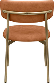 Lupita Vegan Leather Upholstered Dining Chair in Cognac, Set of 2 - 759Cognac-C
