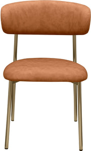 Lupita Vegan Leather Upholstered Dining Chair in Cognac, Set of 2 - 759Cognac-C