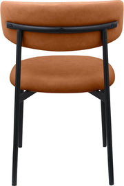 Lupita Vegan Leather Upholstered Dining Chair in Cognac, Set of 2 - 760Cognac-C