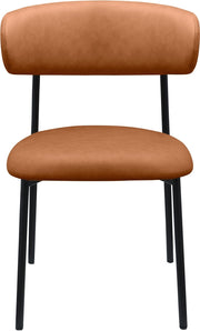 Lupita Vegan Leather Upholstered Dining Chair in Cognac, Set of 2 - 760Cognac-C