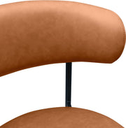 Lupita Vegan Leather Upholstered Dining Chair in Cognac, Set of 2 - 760Cognac-C