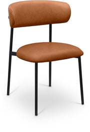 Lupita Vegan Leather Upholstered Dining Chair in Cognac, Set of 2 - 760Cognac-C