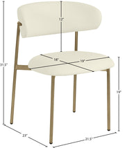 Lupita Vegan Leather Upholstered Dining Chair in Cream, Set of 2 - 759Cream-C