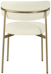 Lupita Vegan Leather Upholstered Dining Chair in Cream, Set of 2 - 759Cream-C