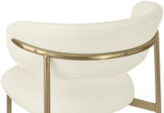 Lupita Vegan Leather Upholstered Dining Chair in Cream, Set of 2 - 759Cream-C
