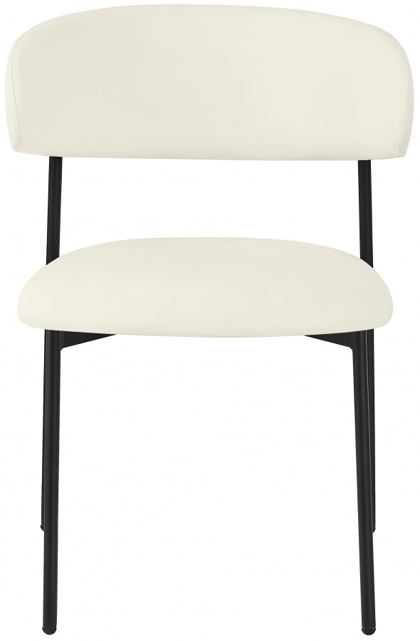 Lupita Vegan Leather Upholstered Dining Chair in Cream, Set of 2 - 760Cream-C
