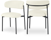 Lupita Vegan Leather Upholstered Dining Chair in Cream, Set of 2 - 760Cream-C