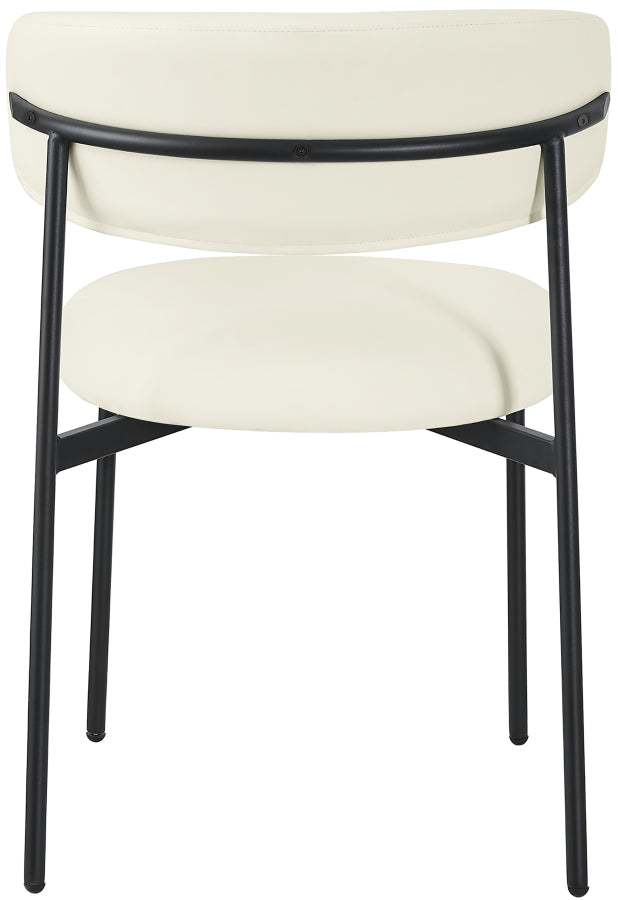 Lupita Vegan Leather Upholstered Dining Chair in Cream, Set of 2 - 760Cream-C