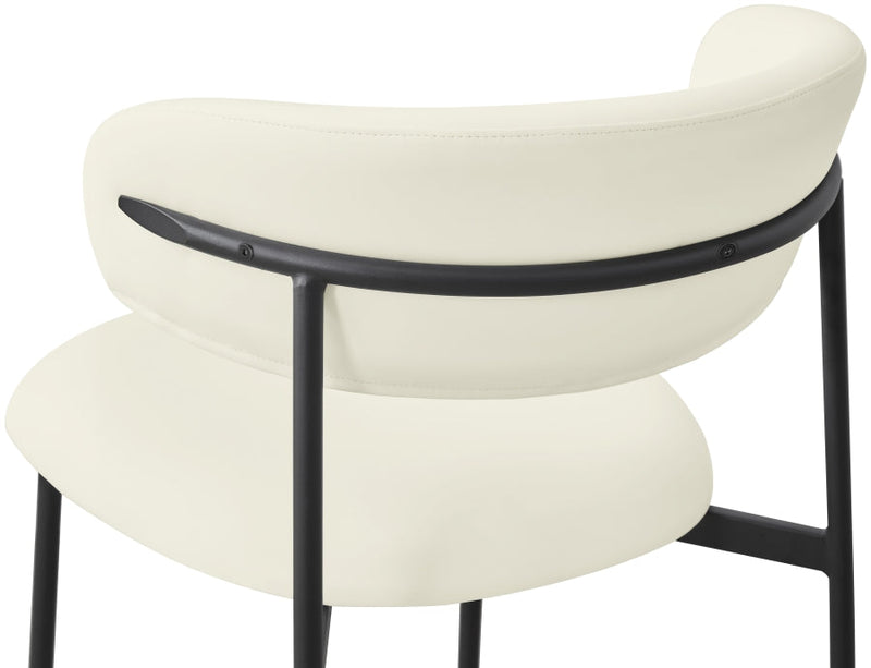 Lupita Vegan Leather Upholstered Dining Chair in Cream, Set of 2 - 760Cream-C