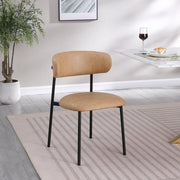 Lupita Vegan Leather Upholstered Dining Chair in Natural, Set of 2 - 760Tan-C