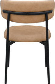 Lupita Vegan Leather Upholstered Dining Chair in Natural, Set of 2 - 760Tan-C
