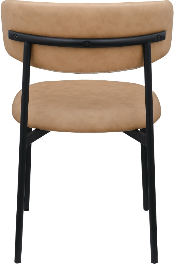 Lupita Vegan Leather Upholstered Dining Chair in Natural, Set of 2 - 760Tan-C