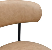Lupita Vegan Leather Upholstered Dining Chair in Natural, Set of 2 - 760Tan-C
