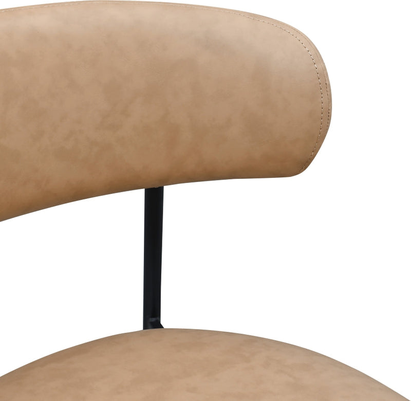 Lupita Vegan Leather Upholstered Dining Chair in Natural, Set of 2 - 760Tan-C