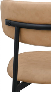 Lupita Vegan Leather Upholstered Dining Chair in Natural, Set of 2 - 760Tan-C