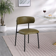 Lupita Vegan Leather Upholstered Dining Chair in Olive, Set of 2 - 760Olive-C
