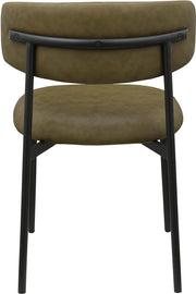 Lupita Vegan Leather Upholstered Dining Chair in Olive, Set of 2 - 760Olive-C